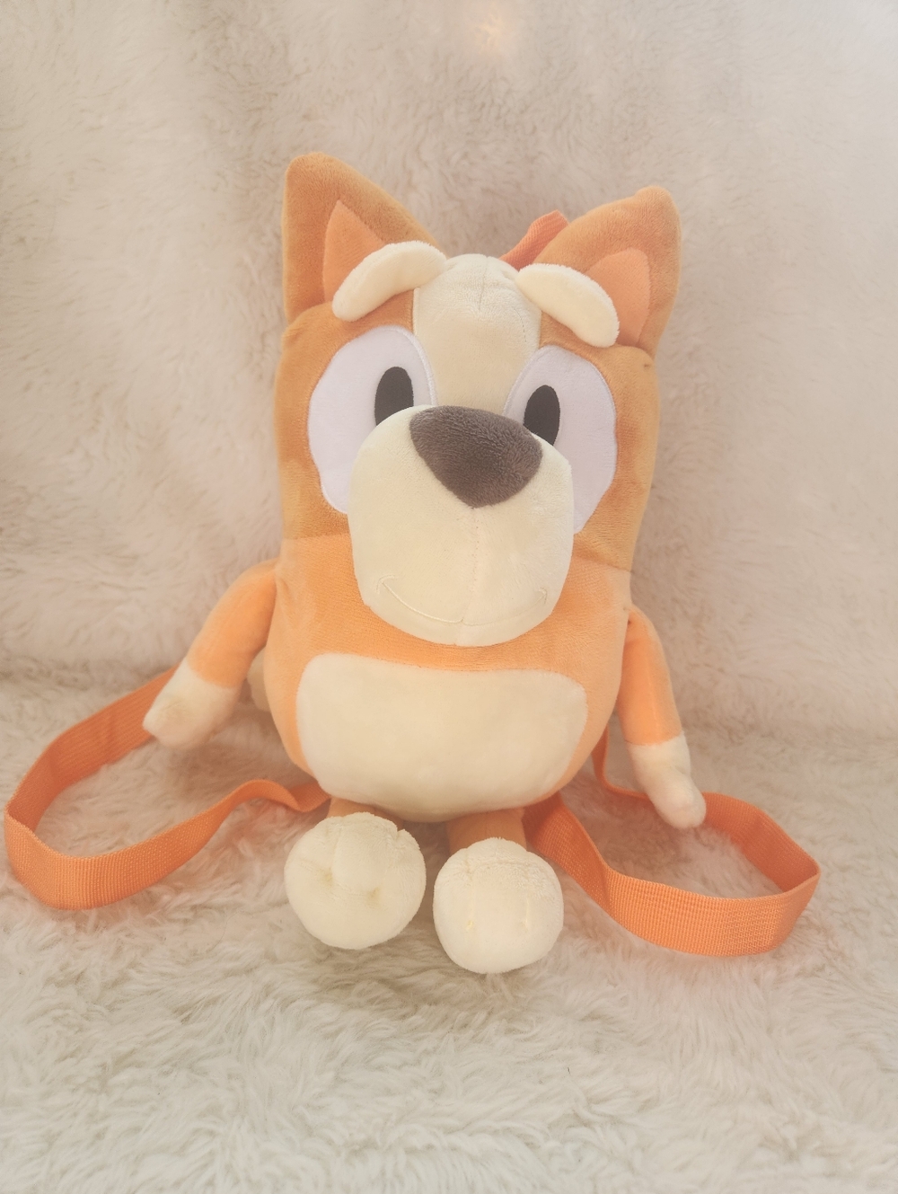16" Bingo Plush Orange Backpack From Bluey Like New Condition